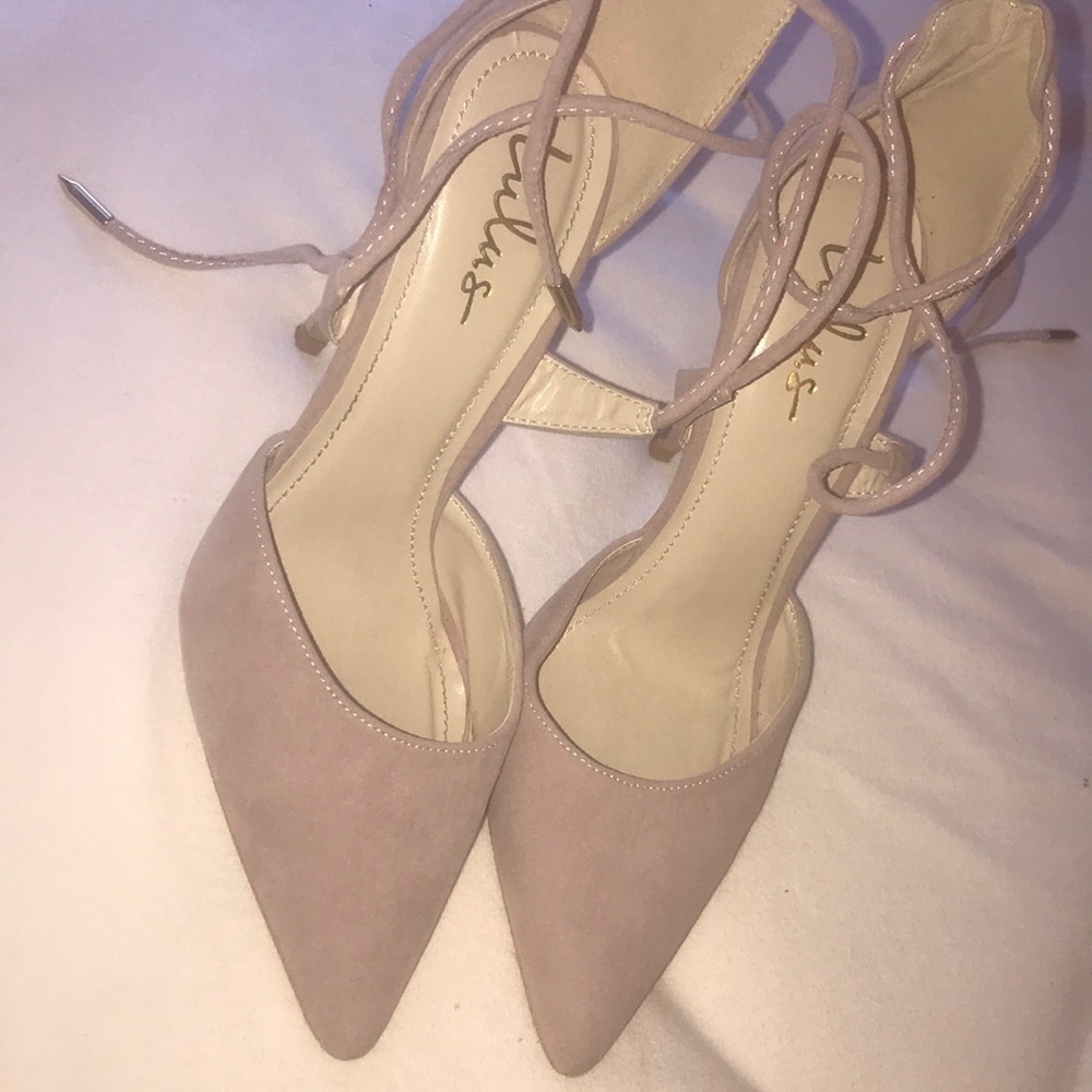 Suede Dusty Rose Lulu’s Heels